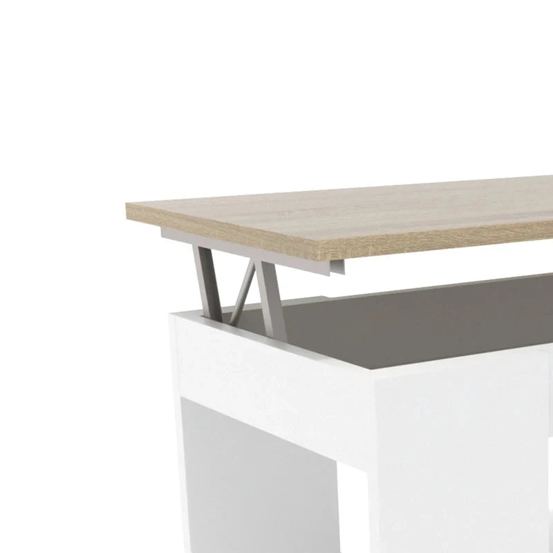 Mesa de Centro Elevable con Almacenamiento Oculto
