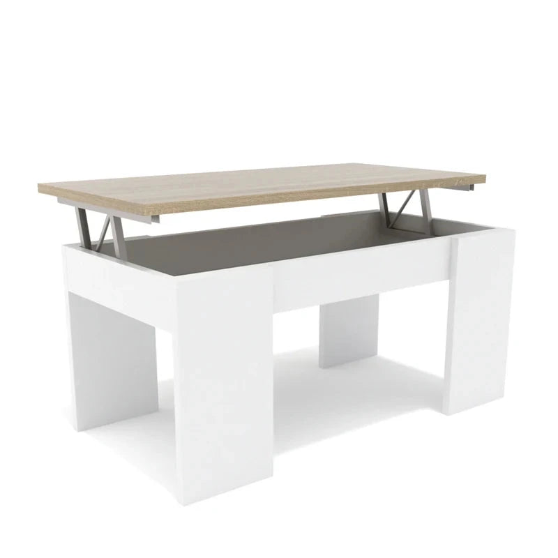Mesa de Centro Elevable con Almacenamiento Oculto